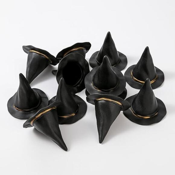 Mini Witch Hats 12 Pack Plastic Halloween Wizard Hats DIY Crafts Bottle Toppers main image 4